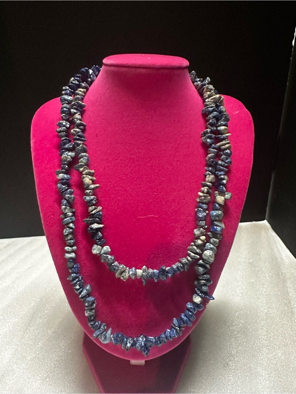 Blue Lapis Chip Bead Necklace - Women Jewelry